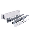 H84MM S-бокс,боковые стенки П-образные, супер тонкие, направляющие скрытого монтажа с доводчиком, цвет белый, комплект 2 шт.，84*400MM  (GB84St/400/W)