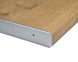 Планка для столешницы торцевая, универсальная, 600х26,5 мм, R9, алюминий матовый (1518/УR9МТ)