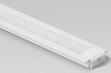 Алюминиевый врезной профиль 22x6 мм, L=2 м с матовым экраном, с заглушками, без крепежа, белый (SP251W)
