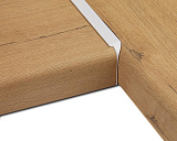 Планка для столешницы угловая универсальная, 600х38 мм, R9, белый (1516/R9Б)