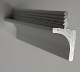 Врезная профильная ручка в верхнюю базу, цвет матовый хром, длина 5,8 м  (2515/SM)