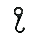 Крючок рейлинговой трубы, несъемный, малый, черный  (TRN01S/BL)