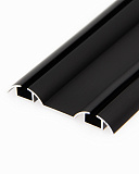 Нижний профиль-направляющая, 2 трека, цвет чёрный матовый 5,8 м  (366/Bl)