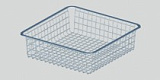 Корзина сетчатая хром (гальваника) 190x500x500 мм (321 544 006-46.62СБ)