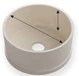 Мойка из искусственного камня диаметр 400 мм, чаша 180 мм из материала заказчика (388/2)