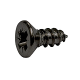 Саморез с потайной головкой для алюм. рам, ø3,5х9,5 мм, шлиц тип PZ, сталь, цвет, черный обс. (9340632)