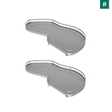 Комплект полок правый, Леманс 600 мм, Арена КЛАССИК, 2 полки + рычаги, цвет ТИТАН, цвет дна Серый, антислип (0479240102) (0479240102)