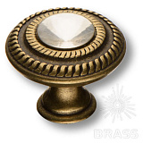 Ручка кнопка с кристаллом эксклюзивная коллекция, античная бронза (15.346.30.SWA.12)