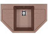 Мойка кухонная угловая, искусственный камень, цвет терракот (ES-24/307)
