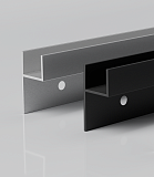 Планка - плинтус, 3000х10 мм, черная